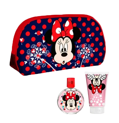Set minnie toiletry bag + 1.7 Oz Edt women + 3.4 oz shower gel