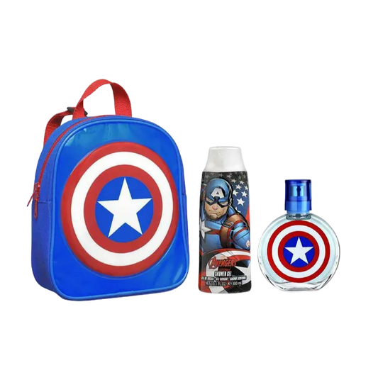 Marvel Captain America Set Eau de toilette + Shower Gel + Morral
