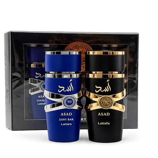 Asad 5Th Anniversary 2 Pcs Lattafa Asad And Asad Zanzibar 3.4 Oz Men