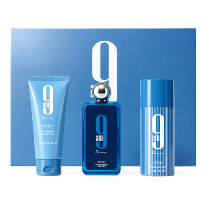 SET 9 AM DIVE AFNAN 3 PCS EDP 100 ML HOMBRE ⭐