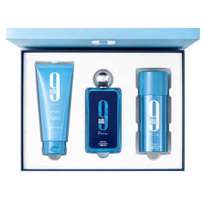 SET 9 AM DIVE AFNAN 3 PCS EDP 100 ML HOMBRE ⭐