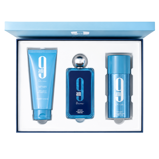 SET 9 AM DIVE AFNAN 3 PCS EDP 100 ML HOMBRE ⭐