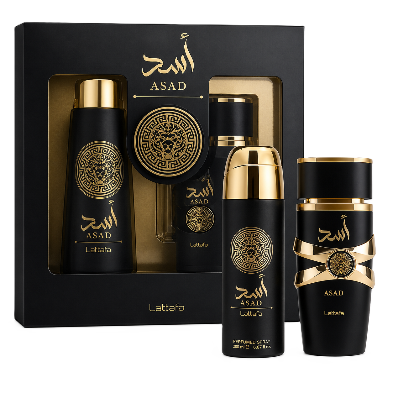 Set Asad 2Pcs 100 ml EDP Body spray 200 ml - Men ⭐
