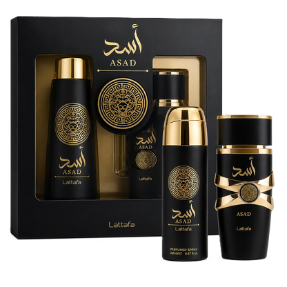 Set Asad 2Pcs 100 ml EDP Body spray 200 ml - Men ⭐