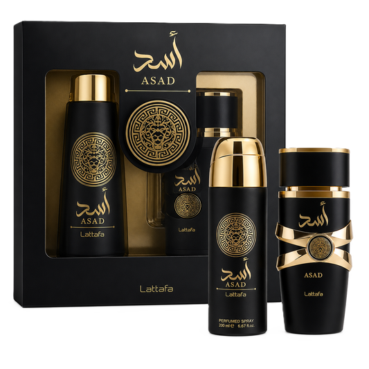 Set Asad 2Pcs 100 ml EDP Body spray 200 ml - Men ⭐