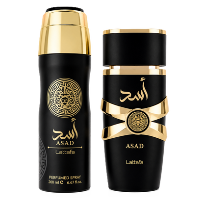 Set Asad 2Pcs 100 ml EDP Body spray 200 ml - Men ⭐