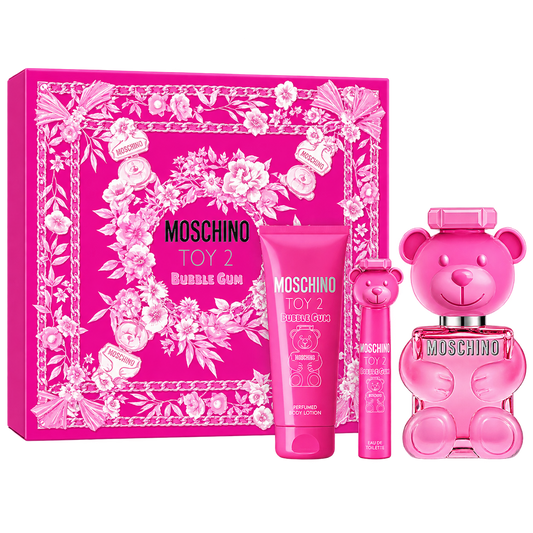 Set de Moschino Toy 2 Bubble Gum (3PC) 100 ml EDT / 100 ml body lotion y 10 ml de perfume para viaje EDT - Mujer