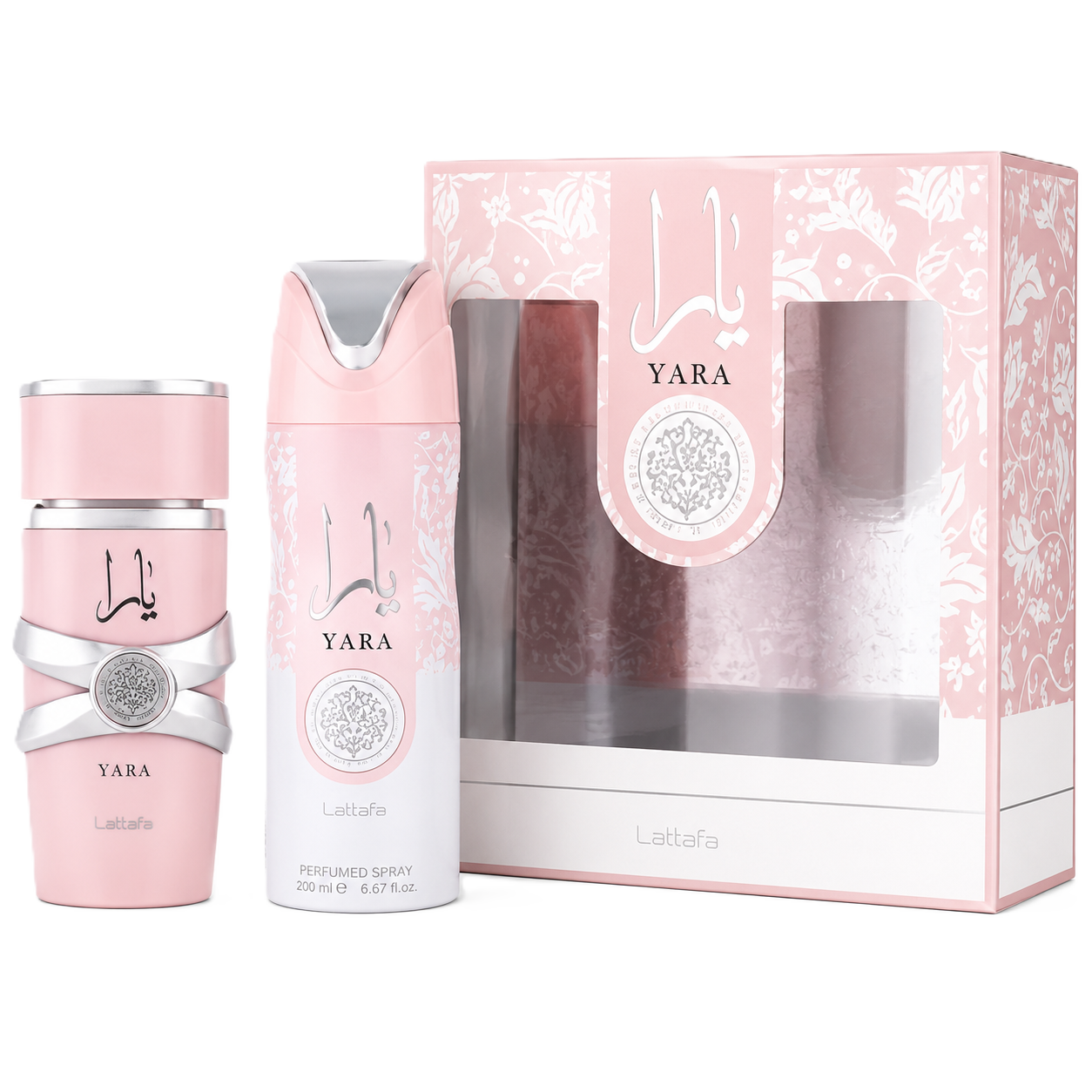Set Yara Lattafa 2 PCs 100 ml Edp + Boby spray 200 ml - Women ⭐