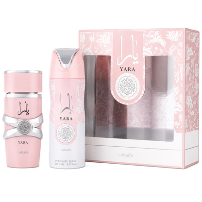 Set Yara Lattafa 2 PCs 100 ml Edp + Boby spray 200 ml - Women ⭐